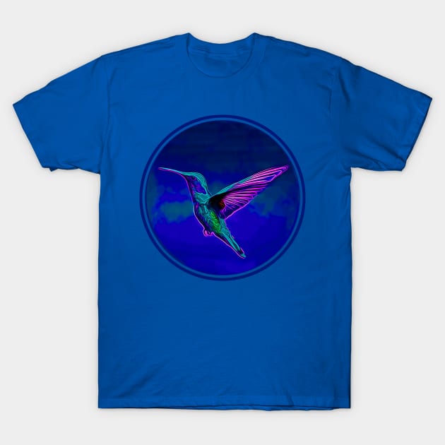 Hummingbird Psychedelic T-Shirt by letnothingstopyou